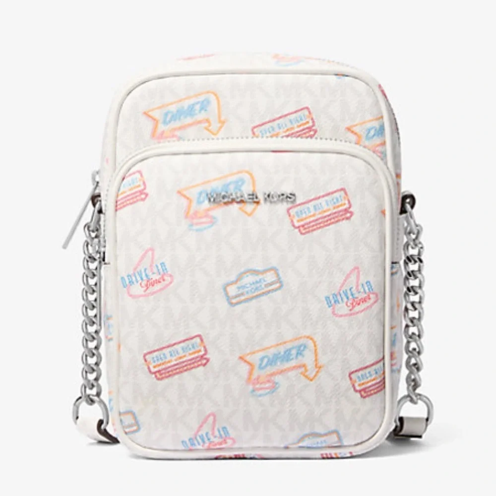 Michael Kors Cream Crossbody with Colorful Prints